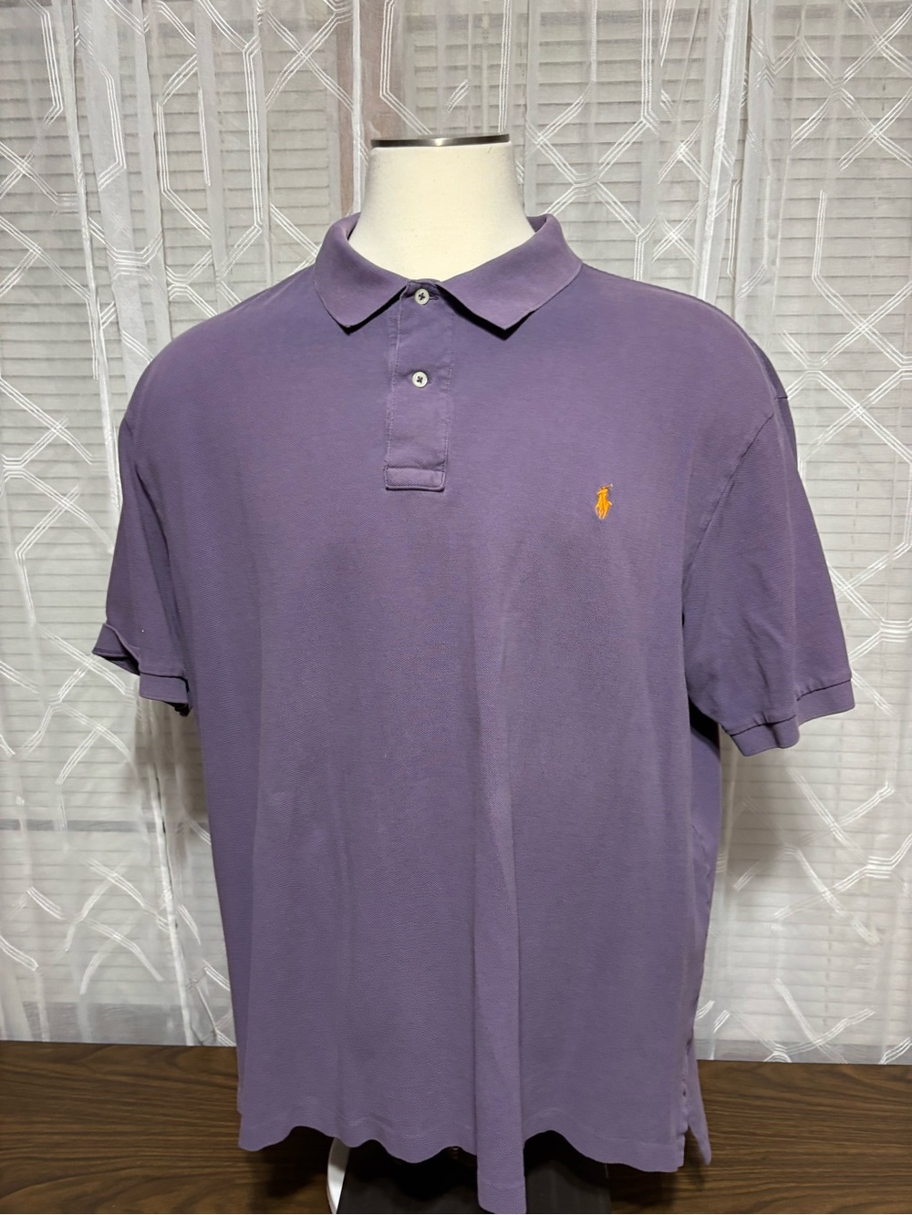 Polo by Ralph Lauren 3XB Lavender Short-Sleeve Polo with Gold Pony 29 P2P 32L